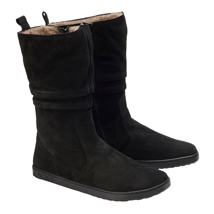 TUQ Black Winter Boot | ZAQQ Barefoot Shoes