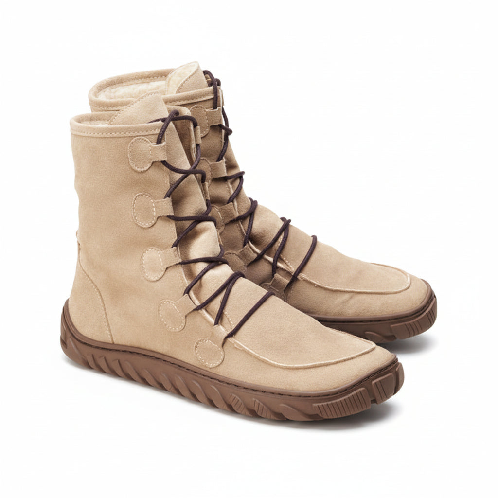 XANQA Taupe Boots | ZAQQ Barefoot Shoes