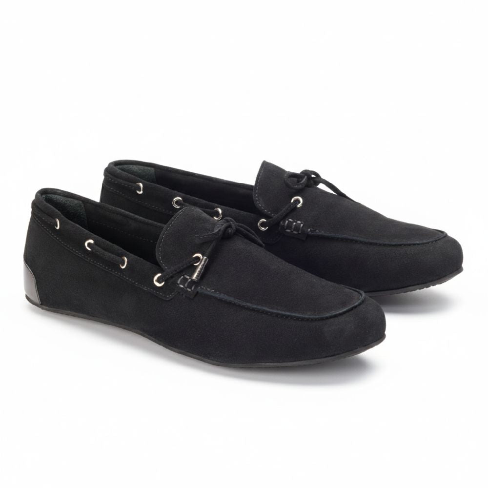 FLIQ Velours Black - Moccasin - ZAQQ Barefoot Shoes