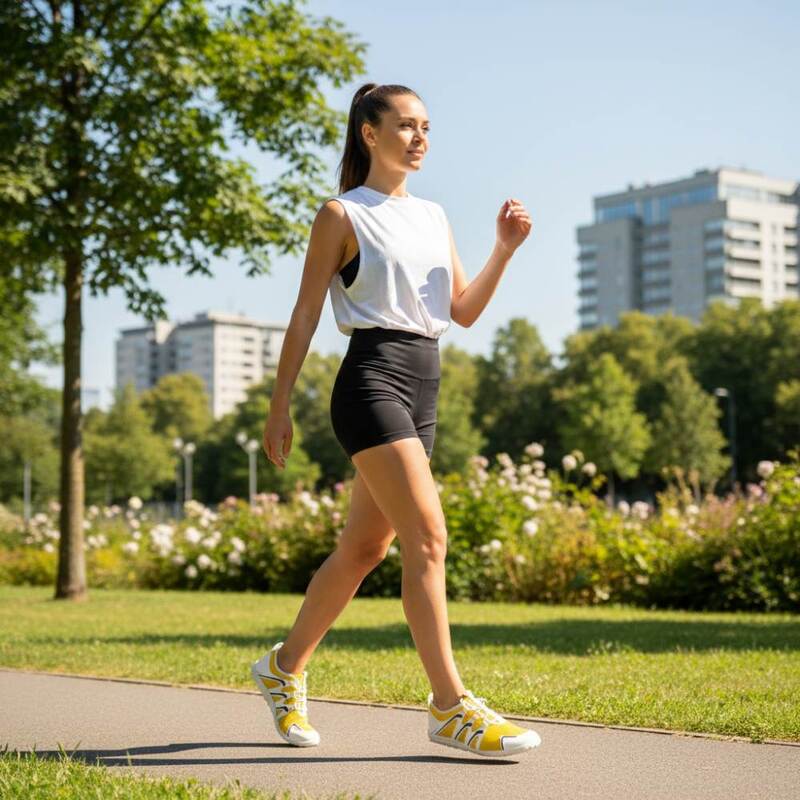 gelbe Sport Barfußschuhe für Damen