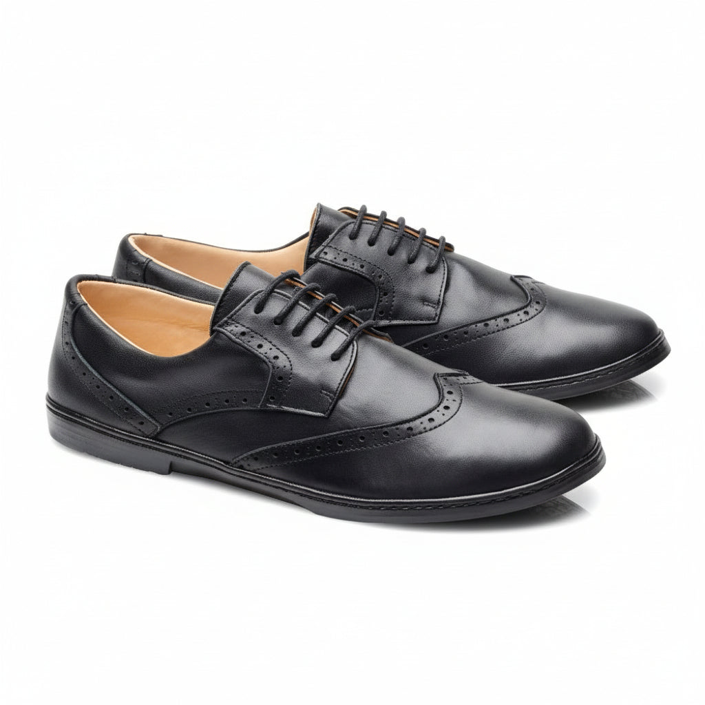 ZAQQ BRIQ Brogue Black Business Barefoot Shoe