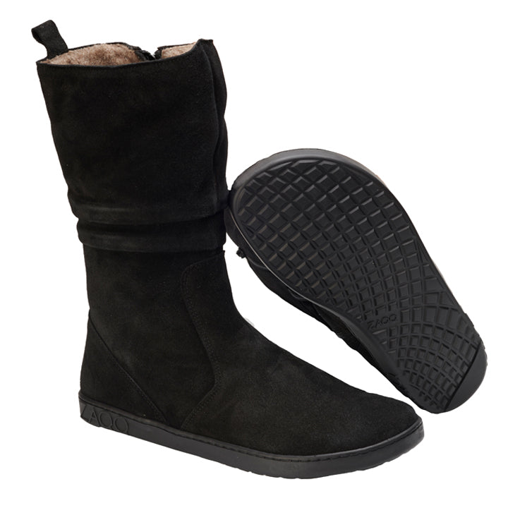 TUQ Black Winter Boot | ZAQQ Barefoot Shoes