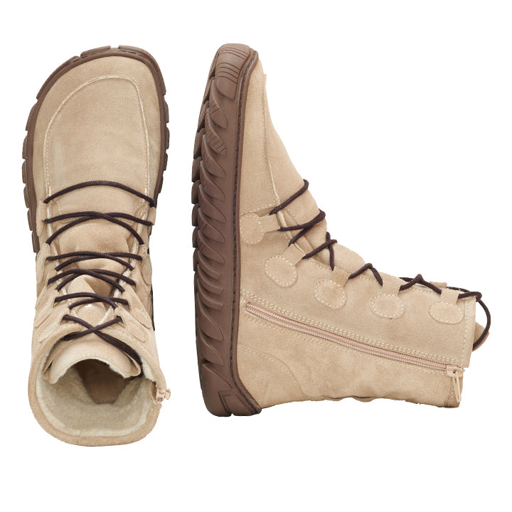 XANQA Taupe Boots | ZAQQ Barefoot Shoes