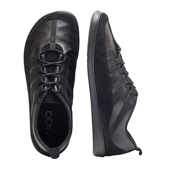 Elegant barefoot sneaker in black-your new everyday hero! ZAQQ Elegant barefoot sneaker in black-your new everyday hero! ZAQQ