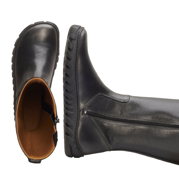 QAZZ Black Boots | ZAQQ Barefoot Shoes