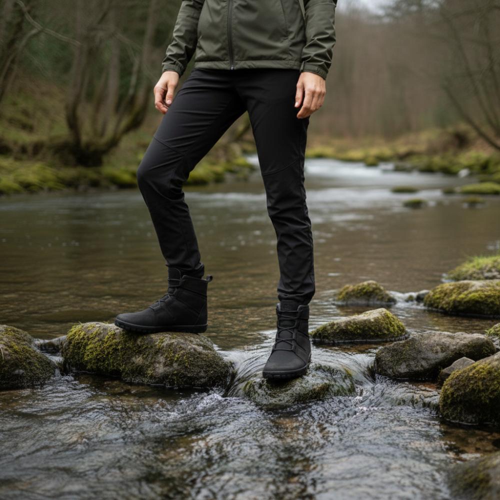 ZAQQ DAQOTA Black Outdoor Boots - Barefoot Shoes