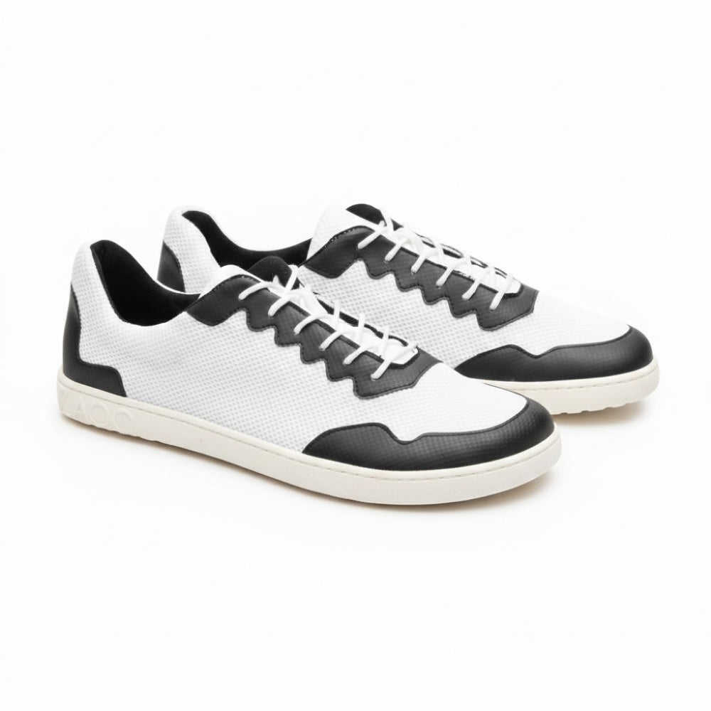 Discover the vegan barefoot sneaker in white-black! Stylish  display picture 2