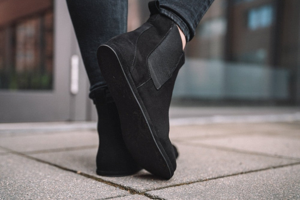 靴 98321 Bandung / BLACK CALF ZAQQ EQUITY Velours Black - Boots - barefoot shoes