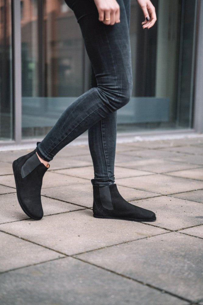 靴 98321 Bandung / BLACK CALF ZAQQ EQUITY Velours Black - Boots - barefoot shoes