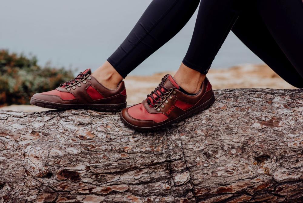 Hiqe low vegan camel red waterproof