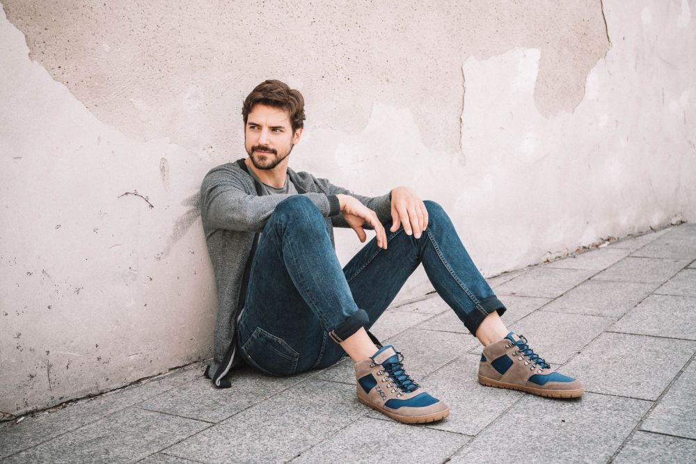 Outdoor Barfoot Shoes: Waterproof ZAQQ HIQE Mid Ocean