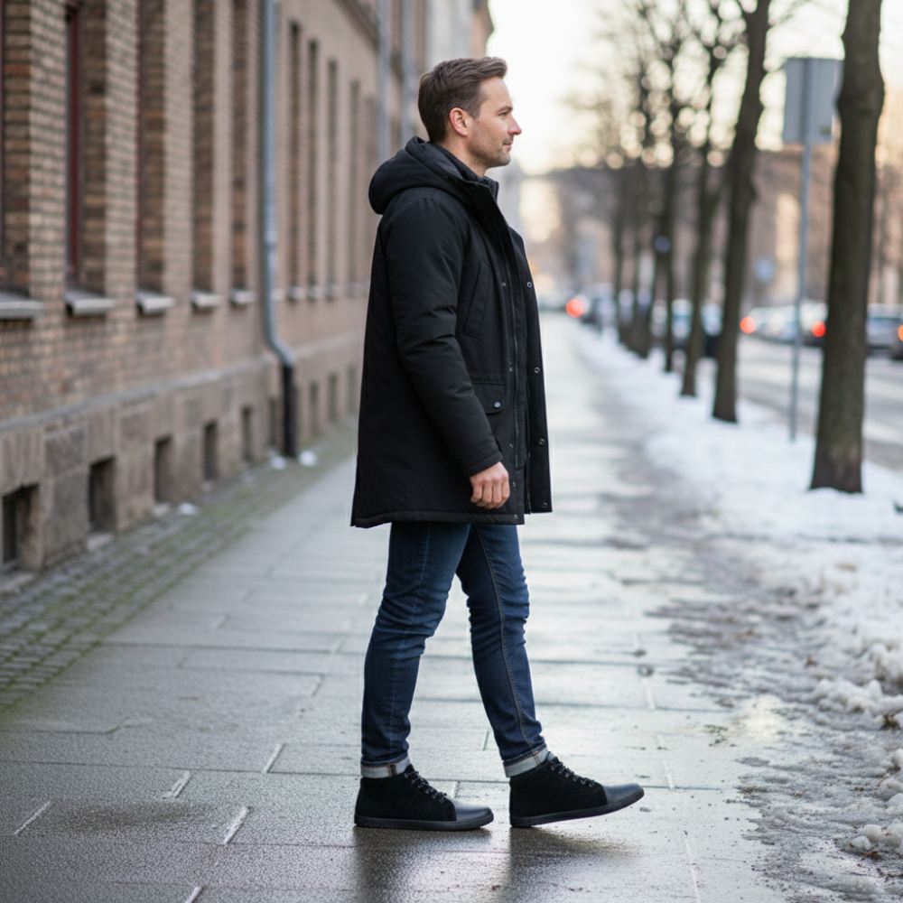 ZAQQ OMSQ Mid Black Winter - Barefoot Shoes