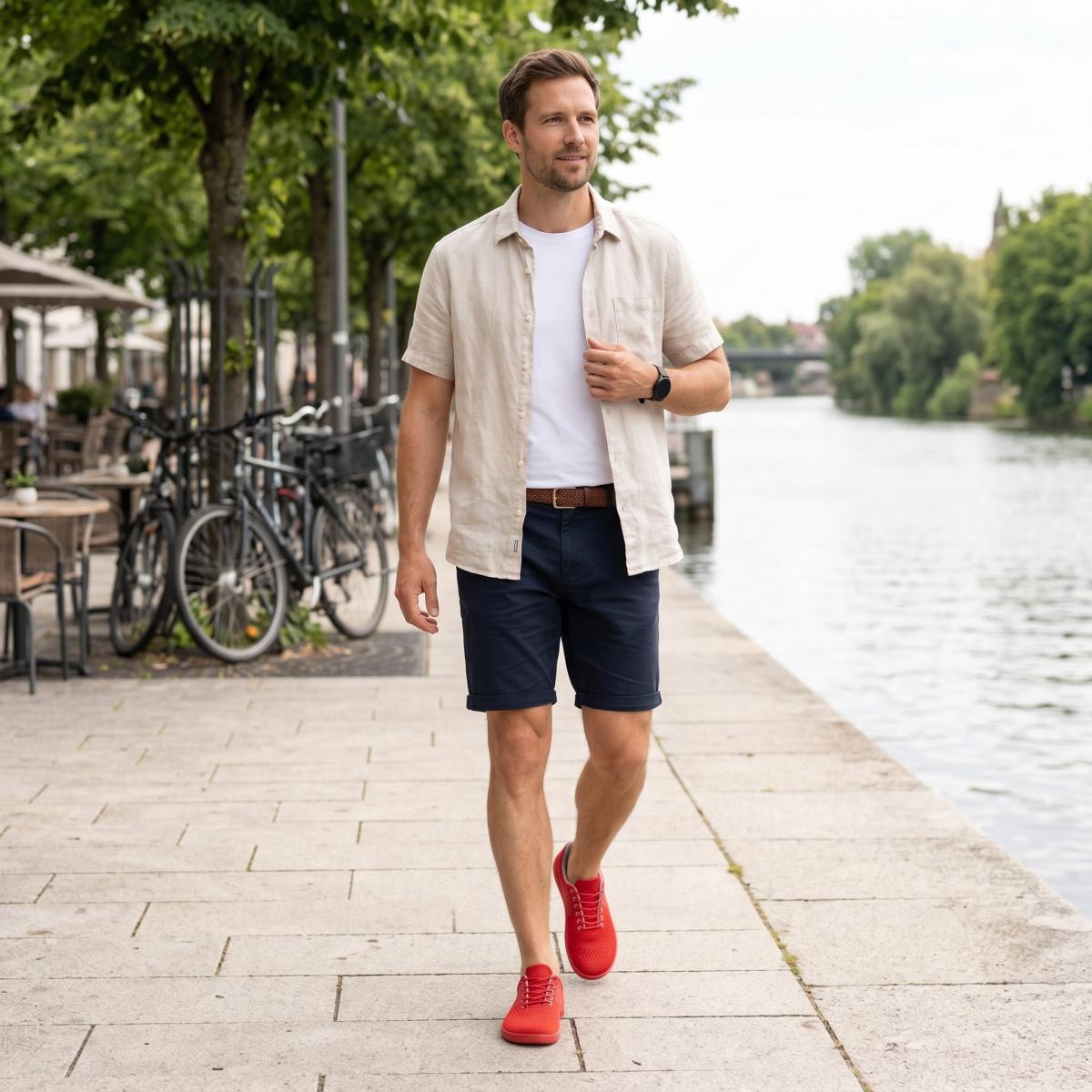 ZAQQ Barefoot Shoes: Red vegan sneakers - QNIT Red
