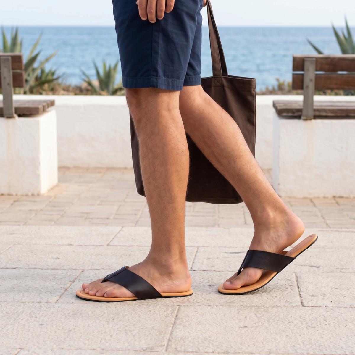 The finest flip-flop: QOSS Dark Brown - ZAQQ Barefoot Sandals