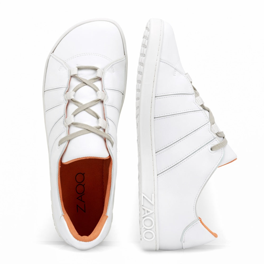 QQQ Low White: Comfortable Sneaker | ZAQQ Barefoot Shoes