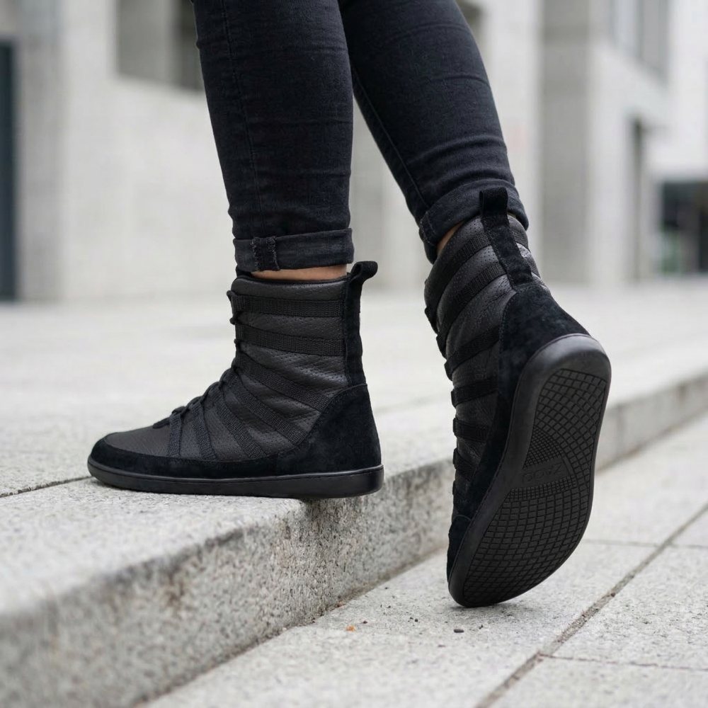 ZAQQ SPARQ High Black - comfortable barefoot shoes