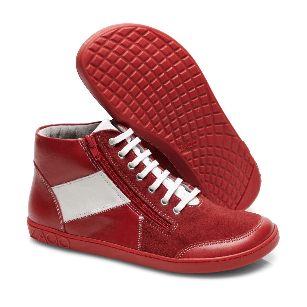 Red Sneakerboots: Comfortable & Healthy | ZAQQ Barefoot Shoes