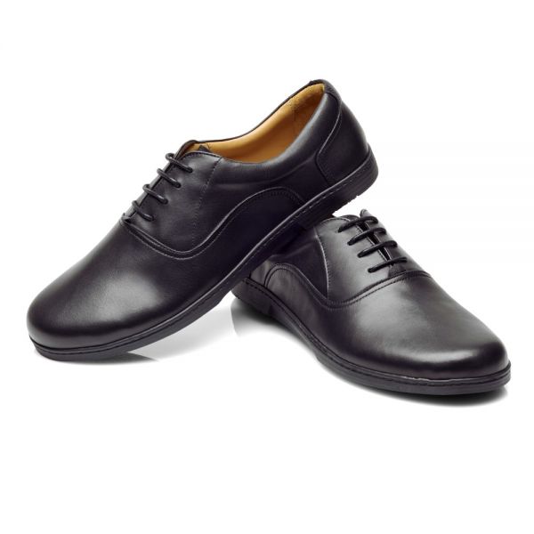 ZAQQ SEQUENT Black: Oxford Business Barefoot Shoes | Handmade Barefoot ...