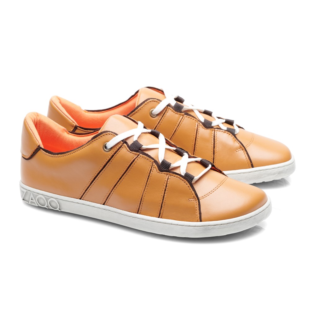 Brown Sneakers: QQQ Low Sierra - ZAQQ Barefoot Shoes | Handmade ...