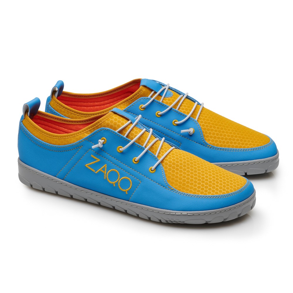 Sneaker: | SQY Barefoot ZAQQ Germany Shoes Comfortable from | Blue Handmade Shoes Barefoot Orange