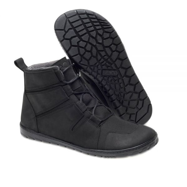 ZAQQ DAQOTA Black Outdoor Boots - Barefoot Shoes | Handmade Barefoot ...